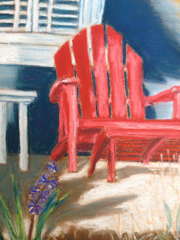 INVITING RED CHAIR - Pastel - SOLD