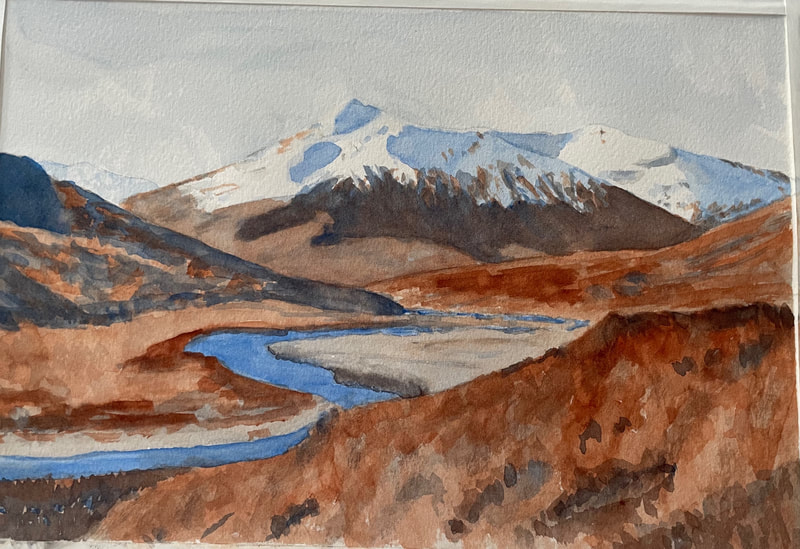 Snow Top Mountain - Watercolor - 11x14 - N/A