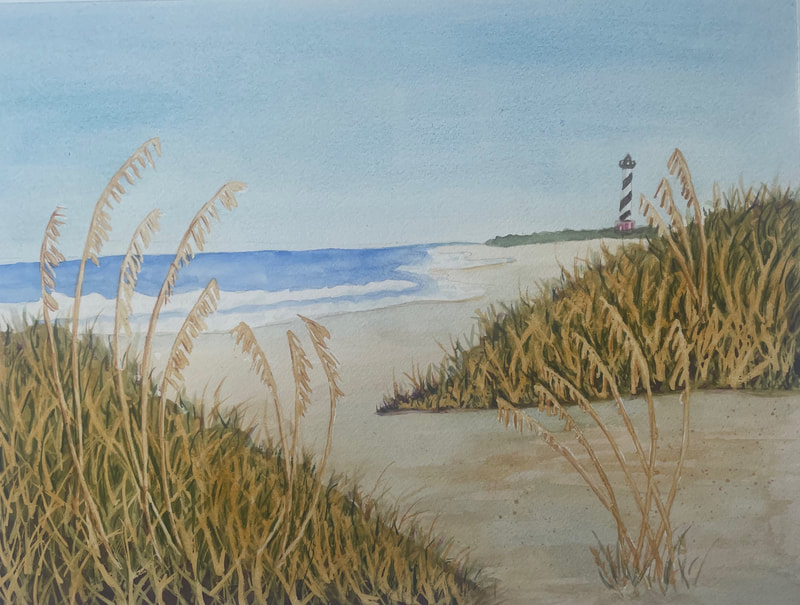 Beach - Watercolor - 11x14 - Available