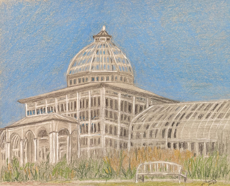 Conservatory - Colored Pencil - 8x10 - Available